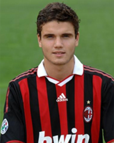 Ritratto mezzo busto Giacomo Beretta - giocatore del Milan, Lecce, Ascoli