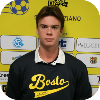 Ritratto mezzo busto Veneziano Luca - centrocampista US Bosto Calcio