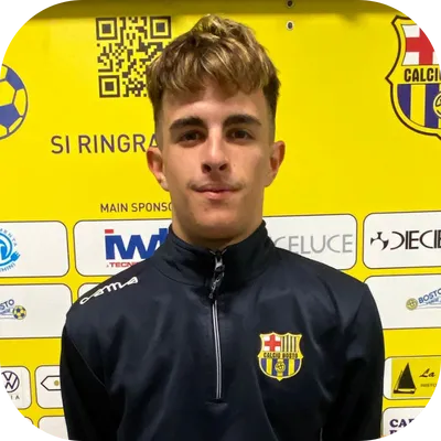 Ritratto mezzo busto Mattia Bonalumi - difensore US Bosto Calcio